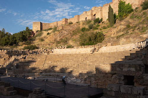 Málaga: das römische Theater vor der Alcazaba, der maurischen Burg